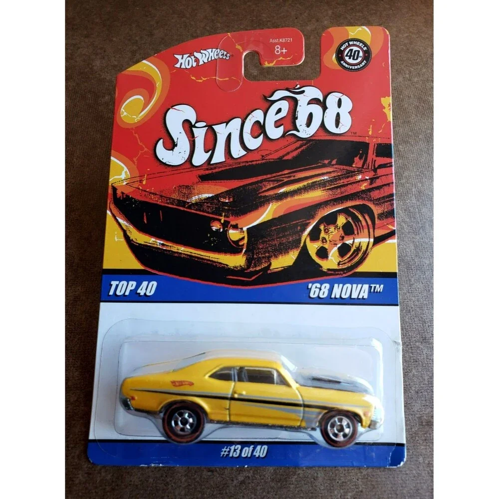 2008 Hot Wheels '68 CHEVY NOVA Pearl Yellow Since '68 Top 40 #13/40 1:64 RL2 5SP